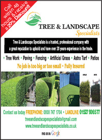 Tree And Landscape Specialists Advert