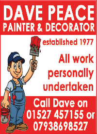 Dave Peace Painter & Decorator Advert