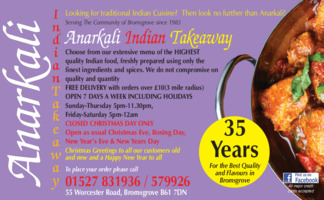 Anarkali Takeaway Ltd Advert