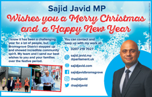 Sajid Javid MP Advert