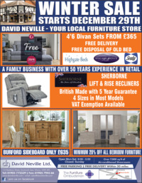 David Neville (Furnishings) Ltd Advert