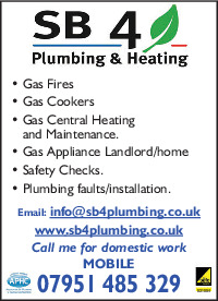 S B 4 Plumbing & Heating Advert