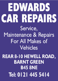 Edwards Car Repairs Advert