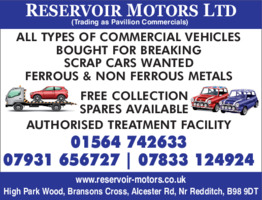 Reservoir Motors Advert