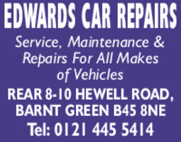 Edwards Car Repairs Advert