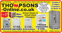 Thompsons Discount Electrical Ltd Advert