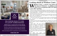 Windsor Court Care Home Advert