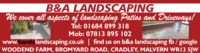 B & A Landscaping Advert