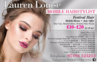 Lauren Louise Hairstylist Advert