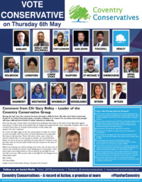 Coventry Conservative Association Advert