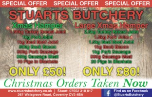 Stuarts Butchers Advert