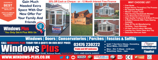 Windows Plus (Coventry) Advert