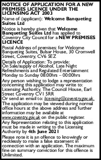 The Welcome Suites Ltd Advert