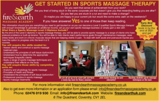 Fire & Earth Massage Academy Ltd Advert