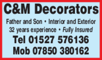C & M Decorators Advert