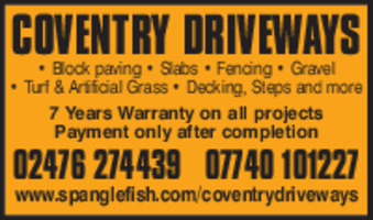 Coventry Driveways Advert