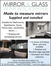 Mirror And Glass Warwickshire Ltd Advert