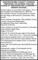 Warwickshire County Council Advert