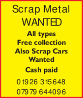 Scrap Cars Ltd Advert