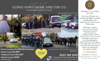 George John Funeral Directors Advert