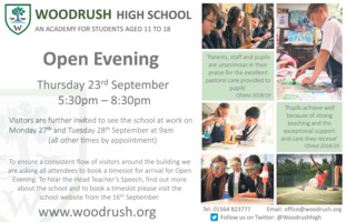 Woodrush High School Advert