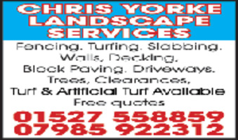 Chris Yorke Landscape Services Advert