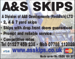 A & S Skips Advert