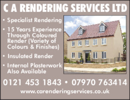 C A Rendering Services Ltd Advert