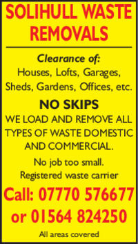 Solihull Waste Removals Advert