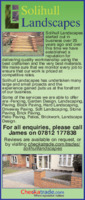 Solihull Landscapes Advert