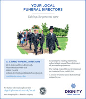 Droitwich Spa Funeral Service Advert