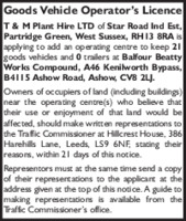 T&M Plant Hire Limited Advert