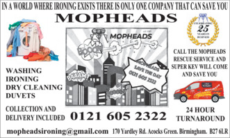 Mopheads Domestic Cleaning Agency Advert