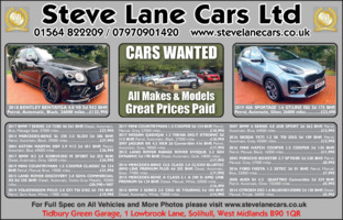 Steve Lane Cars Ltd Advert