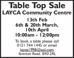 Layca Community Centre Advert