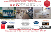 The Stratford On Avon Bed Company Ltd Advert