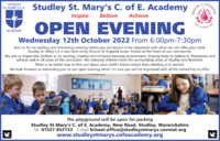 Studley St Mary's Cof E Academey Advert