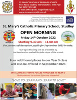 St Mary's Catholic Primary School Advert
