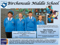 Birchensale Middle School Advert