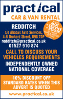 Practical Car & Van Rental Advert