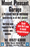 Mount Pleasant Garage Ltd Advert